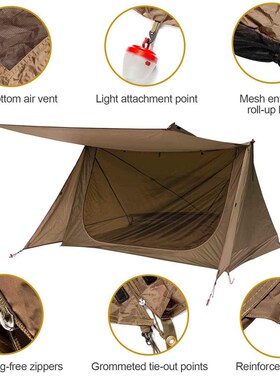 3 Season Double Person Camping Tent Ultralight Nylon Shelter