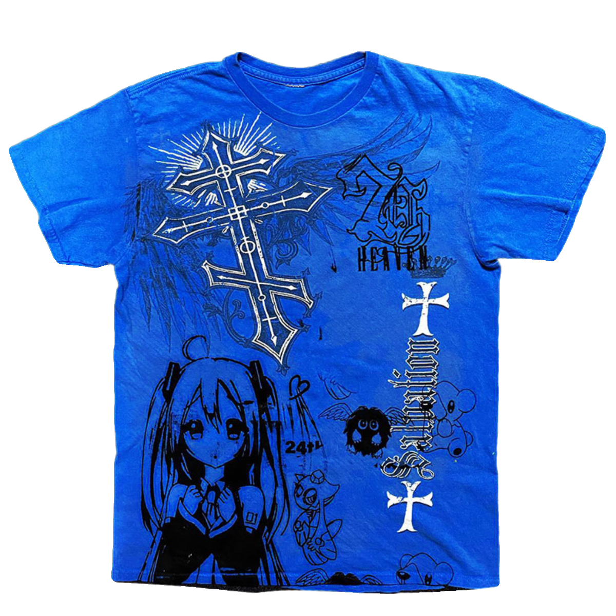 AT荒诞小镇 Death Note弥海砂Misa Amane kawaii blue y2kpunkT恤 - 图3