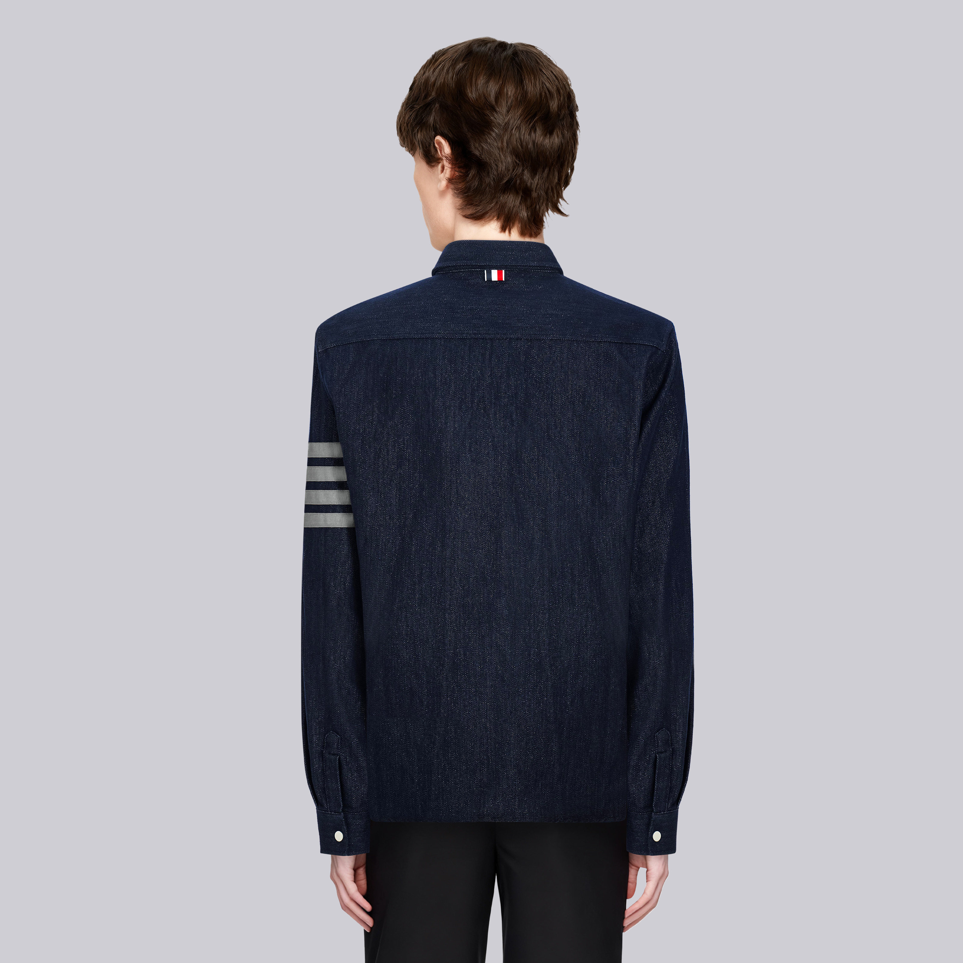 TB新款经典四杠衬衫POLO领牛仔外套tb男女同款简约休闲百搭宽松款,淘宝优惠券,粉丝福利购,淘宝优惠卷