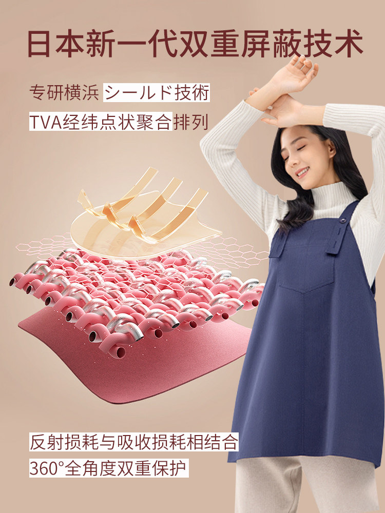 日本防辐射服连衣裙怀孕期内穿围裙 sendanami母婴防辐射裙