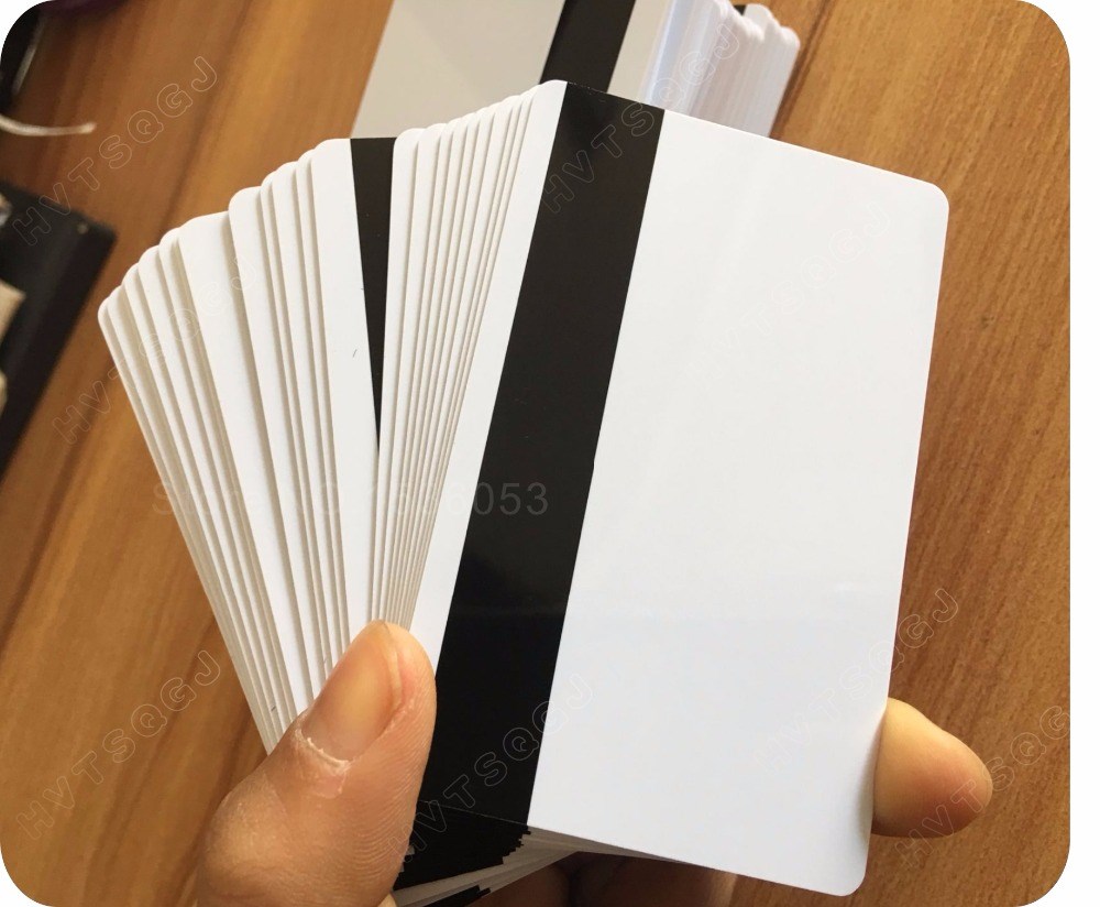 10pcs Blank White PVC Hico 1-3 magnetic stripe card Plastic - 图2