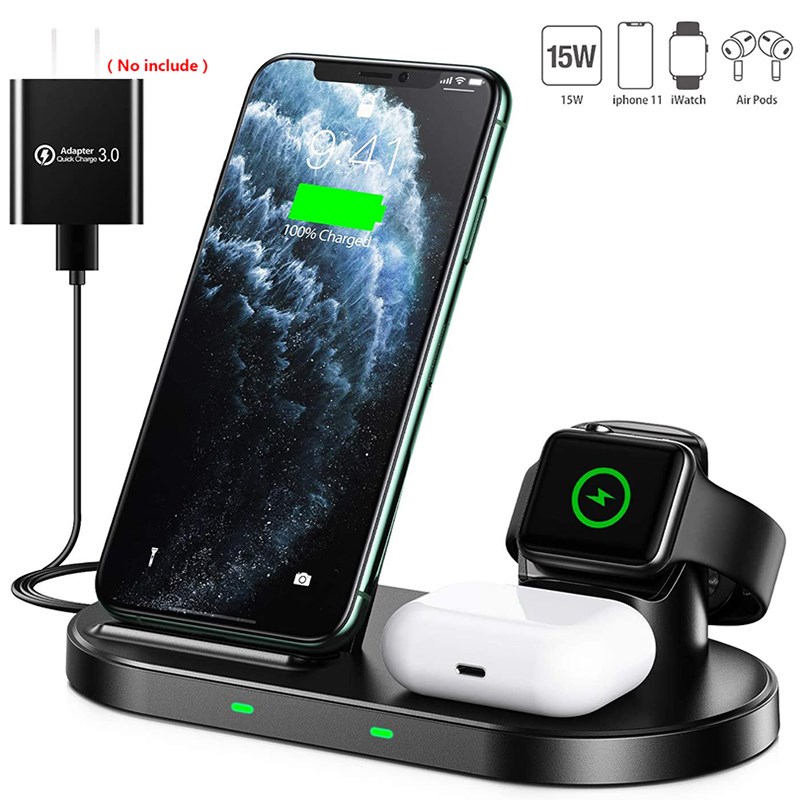 3 in115W Wireless Charger Charging Dock Station for Apple W - 图1