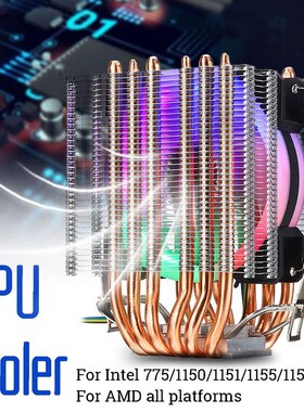 6 Heat Pipe Cpu Cooler Led Fan 3 Line Cpu Fan Cpu Heatsink
