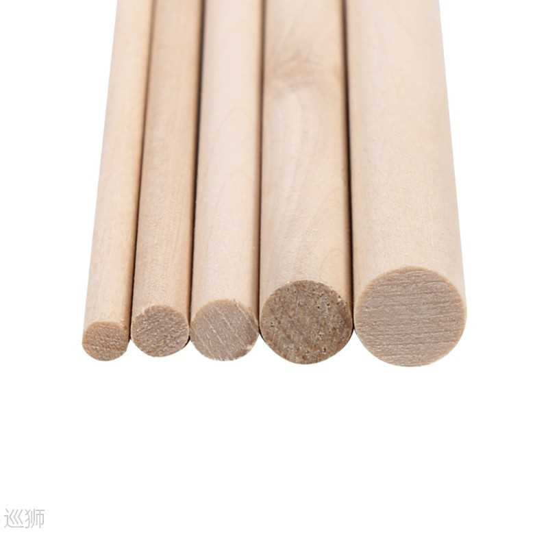 10pcs 30cm Long DIY Wooden Arts Craft Sticks Dowels Pole Rod - 图3