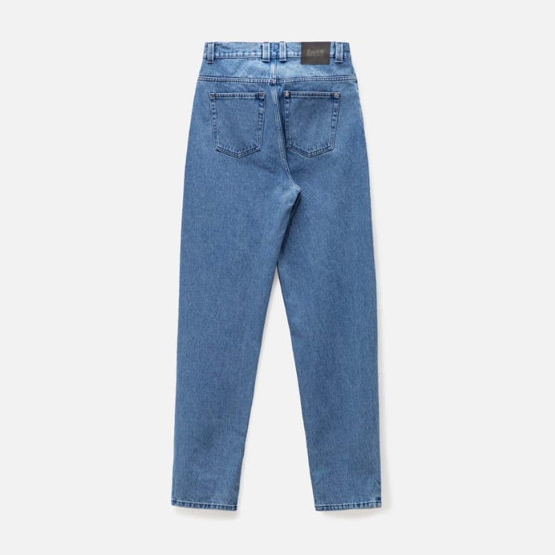 GmbH Wide Leg Double Zips Denim Trousers牛仔裤男HBX-图0