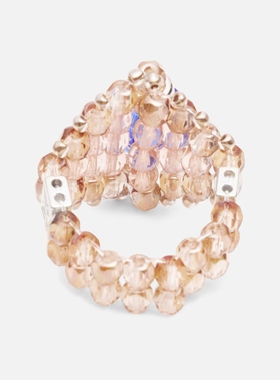 Needles X Tie A Knot Square Crystal Beads Ring 戒指男HBX