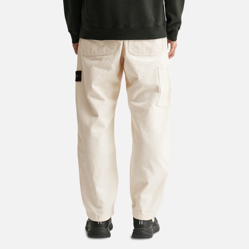 Stone Island/石头岛 Natural Cotton Gabardine Raw 长裤男HBX - 图2