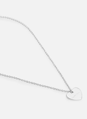 Sandy Liang Sterling Silver Heart Tag Necklace 项链女HBX