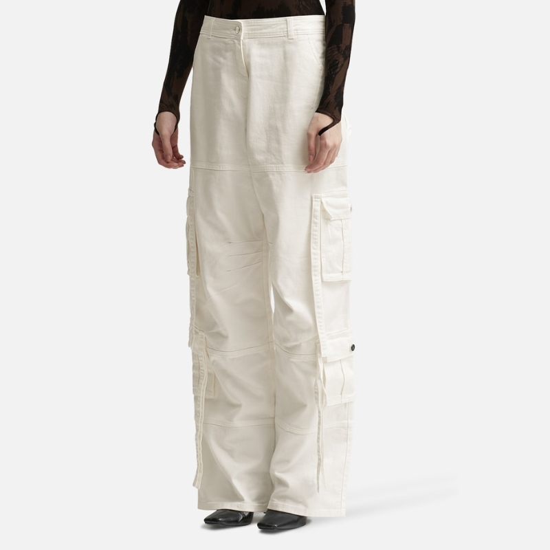 ANDREĀDAMO DRILL CARGO PANTS 长裤女HBX - 图0