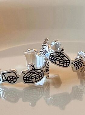 法国CapinKofin民族风银色蒙古包戒指个性设计时尚小众轻奢高级