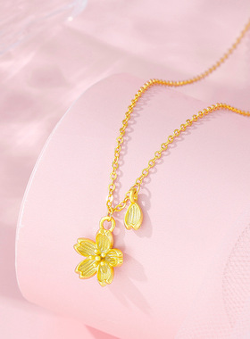 法国capinkofin送女友甜美气质樱花项链女新款时尚简约锁骨