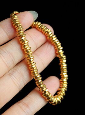 法国capinkofin手工编织色古法沙金盘缠手串素圈复古霸气小众