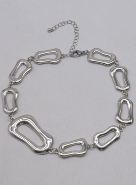 法国CapinKofin欧美轻奢几何图形镂空项链小众设计感复古高级