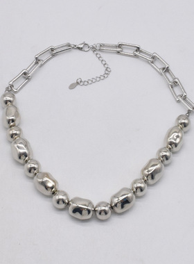 法国capinkofin冷淡风链条小众设计感项链时尚不规则颈链简约