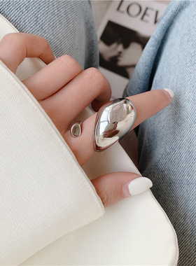 法国CapinKofin欧美范 街拍潮人 性感金属光面水滴设计感ins均码