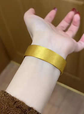 法国capinkofin色拉丝宽版开口手镯独特个性时尚复古中古简约