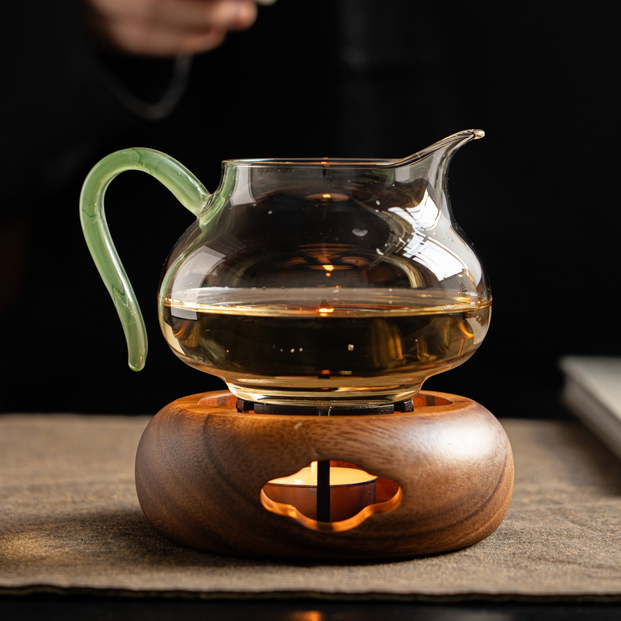 归鸿胡桃木温茶炉蜡烛加热家用室内煮茶器复古茶室围炉暖茶炉底座,淘宝优惠券,粉丝福利购,淘宝优惠卷