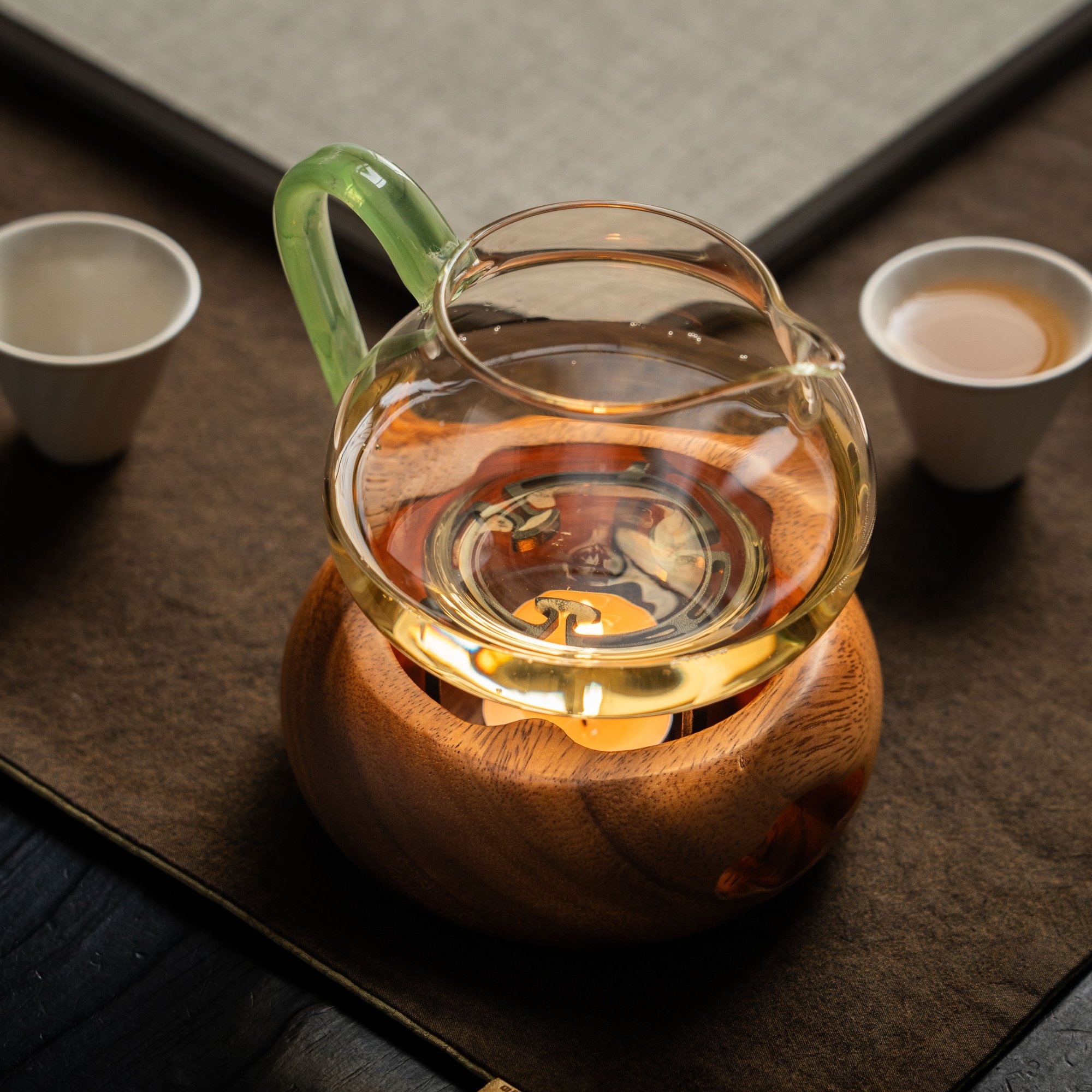 归鸿胡桃木温茶炉蜡烛加热家用室内煮茶器复古茶室围炉暖茶炉底座,淘宝优惠券,粉丝福利购,淘宝优惠卷