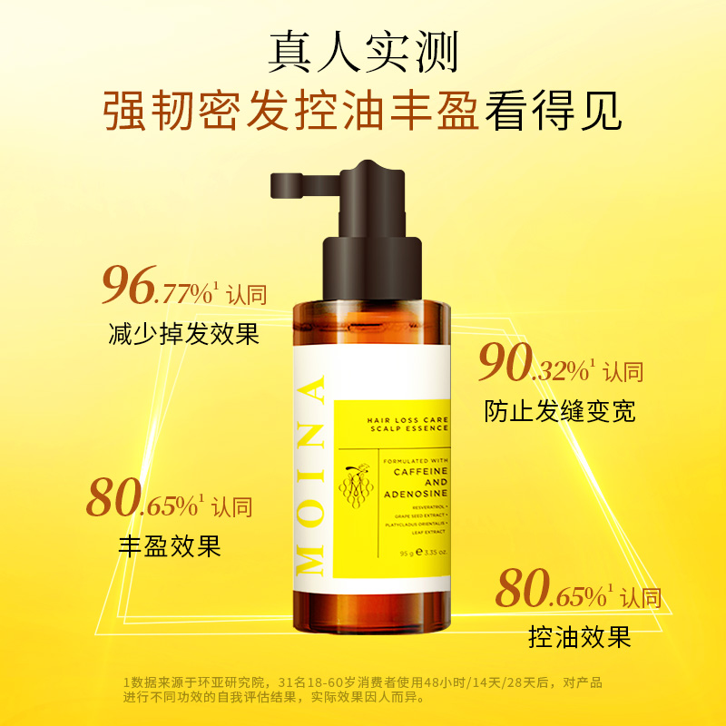 MOINA莫伊纳防脱育发洗发水护发素头皮精华液强韧长头发控油蓬松
