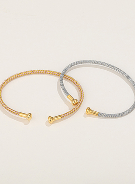 2022开口手环女生原创设计钢丝绳