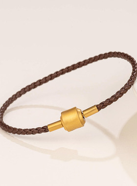 女生真皮百搭秀气本命年红绳手链