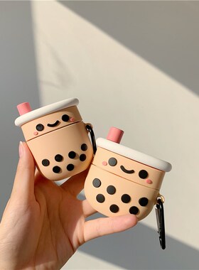 Hot 3D Boba Tea Silicone Case for Apple Airpods 3/2/1 Case