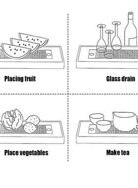 Portable Bamboo Tea Tray Chinese Gongfu Tea Trays Table Serv