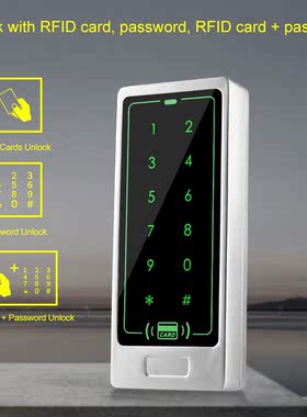 RFID Door Access Control System Kit Touch Metal Keypad Read