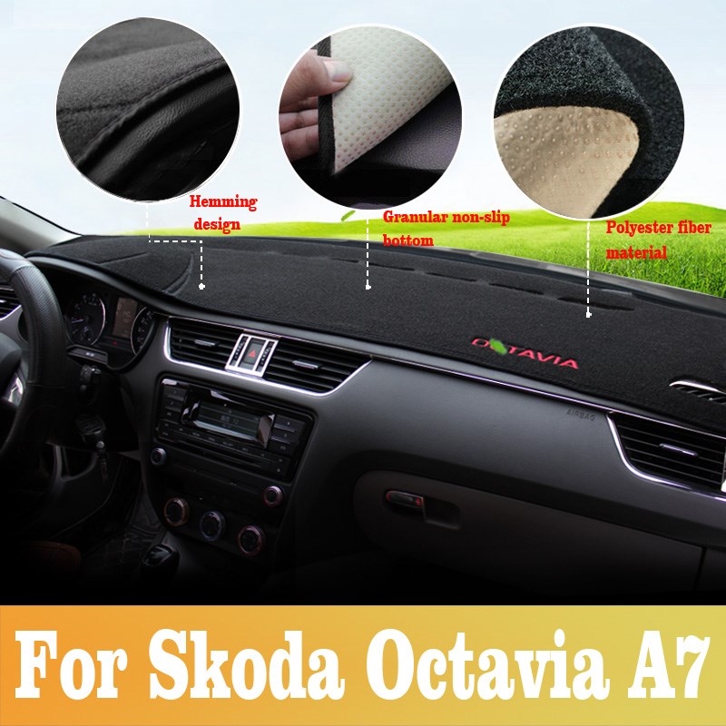 For Skoda Octavia A7 2015-2019 car dashboard cover anti-sli-图3