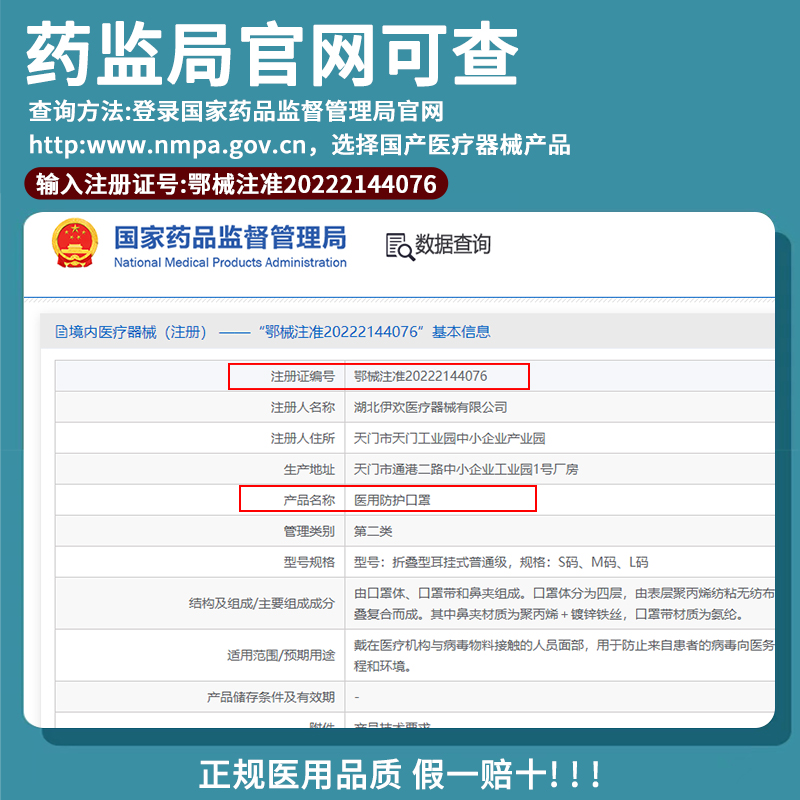 N95医用防护口罩一次性医疗级别专用成人正品官方旗舰店单独包装 - 图1