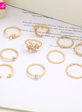 girlKnucklesetwom戒指