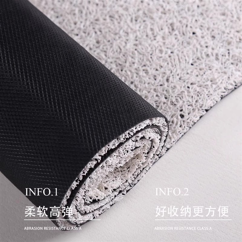 PVC丝圈入户门地垫室外门口进门刮泥除尘脚垫可裁剪防滑耐脏地毯 - 图0