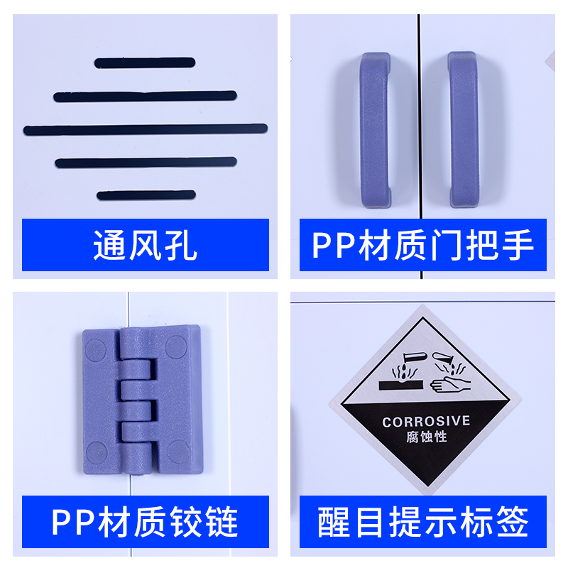 实验室pp酸碱柜药品危化品试剂防腐蚀防爆化学品强酸碱安全储存柜 - 图2