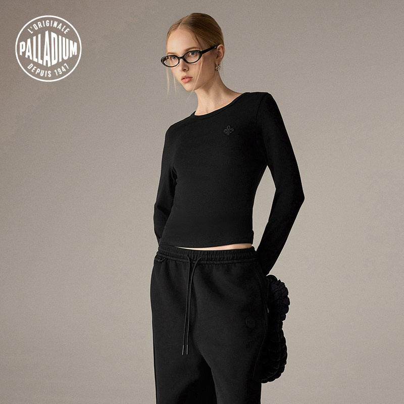 PALLADIUM帕拉丁简约百搭女款修身圆领打底衫内搭长袖T恤1912904,淘宝优惠券,粉丝福利购,淘宝优惠卷