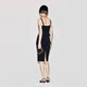 AtelierMissLu Rotary Ballet 2026 Spring and Summer High Waist Panel Three-dimensional Splicing Square Neck Dress