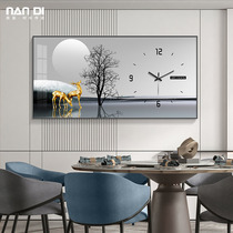 Modern Light Luxury Restaurant Decoration Painting Clock Hanging Clock Living Room Home Net Red Art Clock Advanced Senses Dining Hall Hung Painting