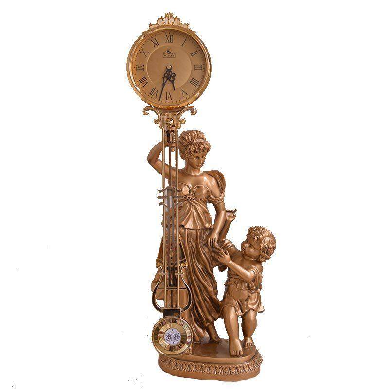 欧式客厅摆钟母子情深座钟装饰古典工艺立钟静音艺术台钟女神大号,淘宝优惠券,粉丝福利购,淘宝优惠卷