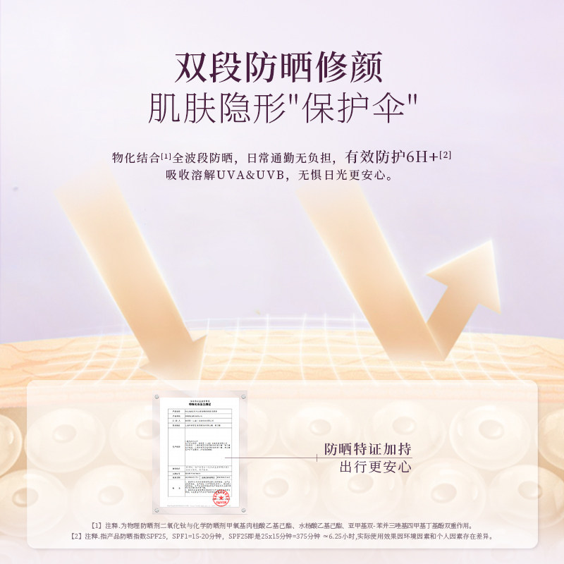 【u先派样】宝玑米 沁透防晒素颜霜 5g 柔雾紫