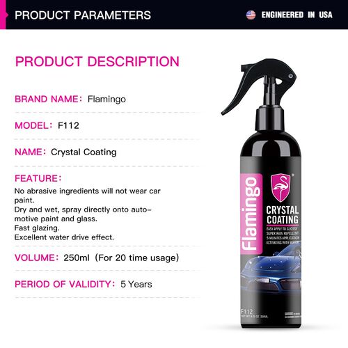 250ml Car Crystal Ceramic Coating Paint Care Nano Hydrophobi - 图3