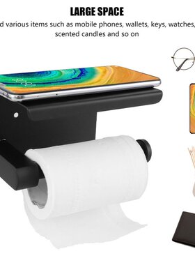 Toilet Paper Holder Stainless Steel Bathroom shelf Wall Moun