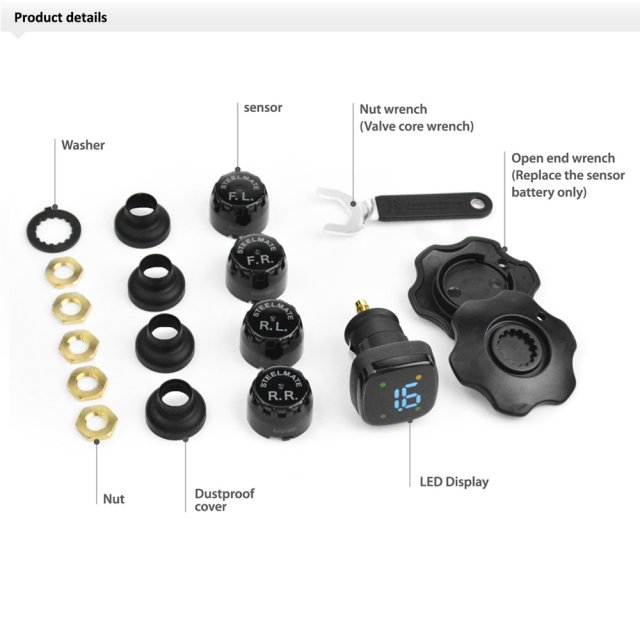 Steelmate Profesional TPMS TP-76 Tire Pressure Monitoring Sy-图0