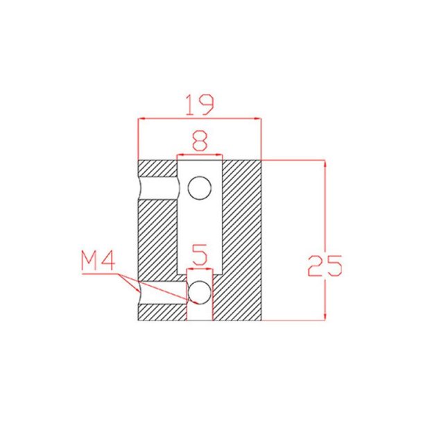 3D Printer 5x8x25mm Flexible Shaft Coupler Stepper Motor Fle-图0