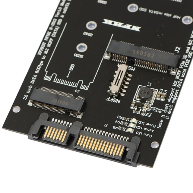 M.2 NGFF MSATA SSD to 2.5Inch SATA 3.0 Adapter 2 in 1 Conver-图2