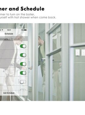 Smart Wifi Water Heater Boiler Switch 16A 3000W Glass Panel