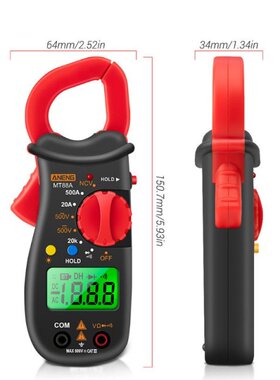 1999 Digital Multimeter Clamp Meter 500A Current Voltage NCV