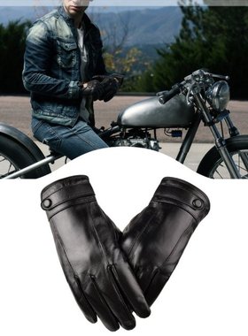 Sheepskin Men's Leather Gloves Men's Touch S