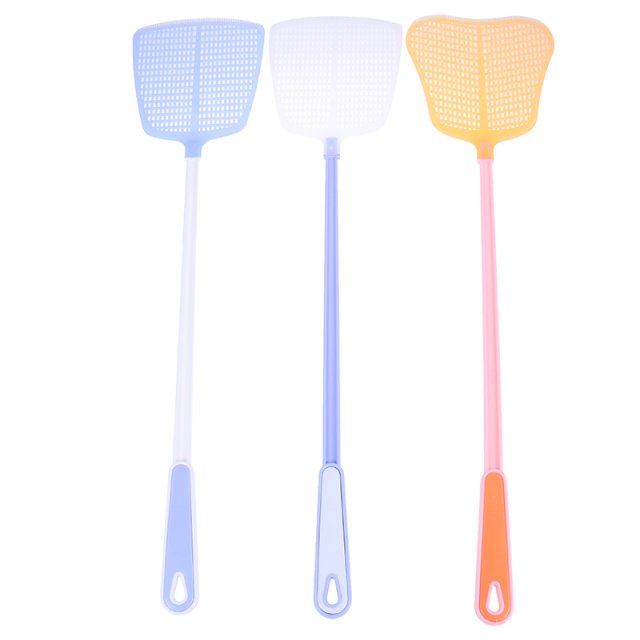 1Pcs Durable Hollow Household Long Handle Plastic Fly Trap M - 图1