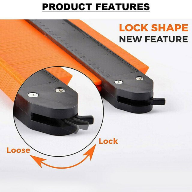 2pcs 5inch Profile Guage+10inch Profile Guage Orange Red Con - 图3