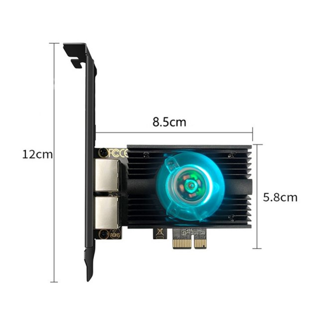 RTL8125B Dual-Port 2.5G Network Card PCI-E Built-In 2500Mbps - 图0