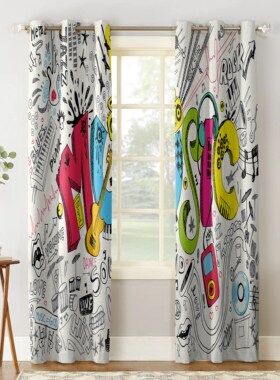Music Posters Punk Window Treatments Curtains Valance Livin